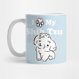 Cute White Shih Tzu Puppy, I Love My Shih Tzu Mug